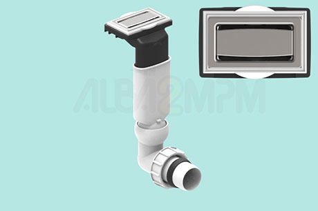 Horizontal rectangular overflow oval section with articulated joint and AFILO cover