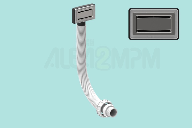 Rectangular overflow circular section for corrugated flexible tubing and AFILO cover