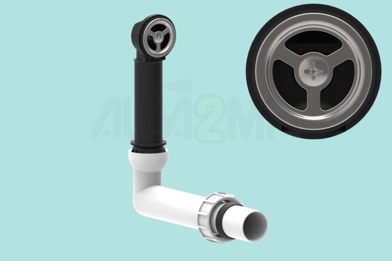 Round overflow circular section with articulated joint and grille